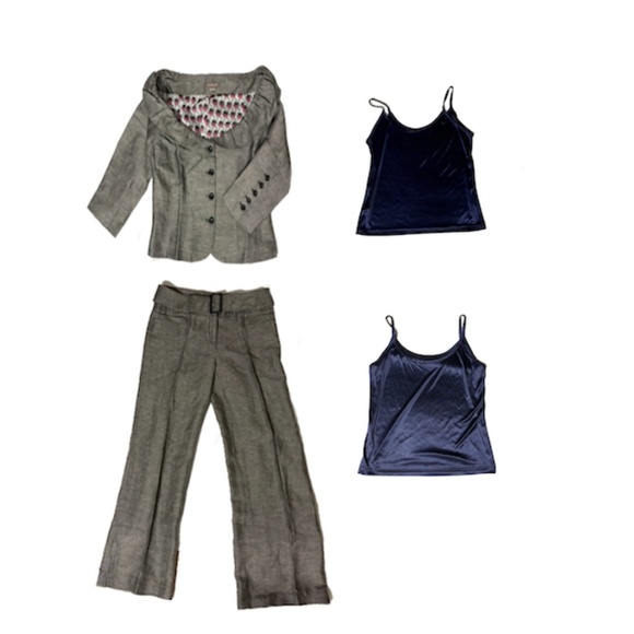Bundle: Kenar blazer + wide leg pants + 2 tank tops - Picture 1 of 8